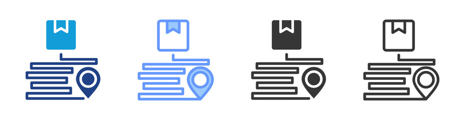 Poster - Logistic icon set multiple style collection