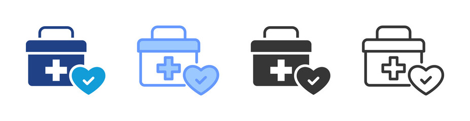 Poster - Medicare icon set multiple style collection