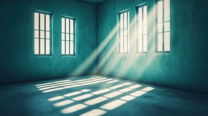 Poster - Dramatic Light and Shadow Play in Abstract Space