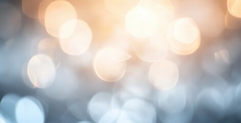 Poster - Soft Focus Light Bokeh Background with Golden and Blue Tones Ideal for Celebratory Events, Creative Designs, and Elegant Presentations in Various Projects