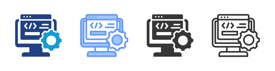 Application icon set multiple style collection