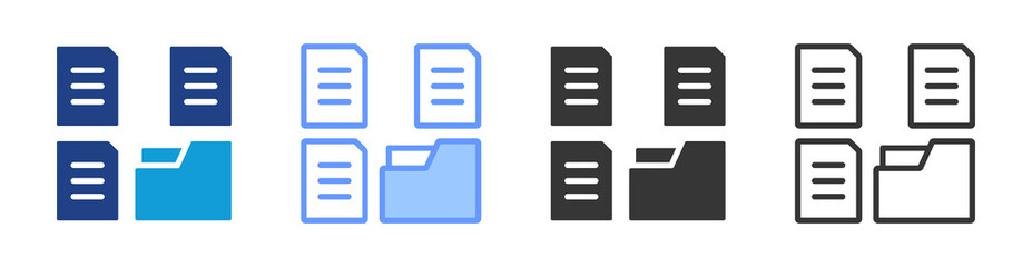 Poster - Documentation icon set multiple style collection