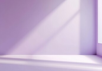 Poster - Soft Purple Interior Space with Natural Light and Minimalist Design, Perfect for Modern Aesthetic, Interior Photography, or Creative Projects