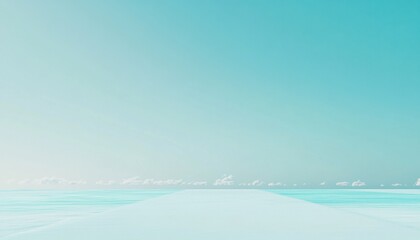 Poster - Peaceful Ocean Horizon with Pastel Sky
