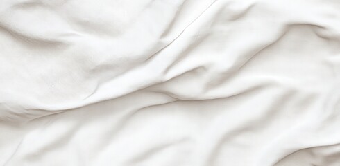 Poster - Soft White Fabric Texture with Natural Waves and Creases for Background Use in Design Projects and Textile Inspirations