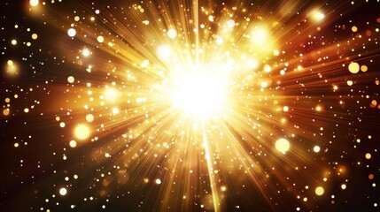 Poster - radiating energy with bold colors and bright light