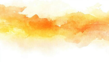 Poster - Abstract Watercolor Background with Yellow and Orange Hues