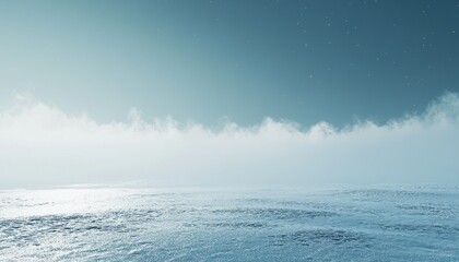 Poster - Serene Nightscape with a Calm Sea Under a Starlit Sky