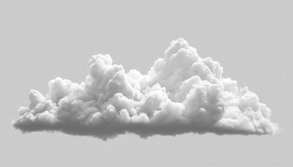 Aufkleber - Isolated Fluffy White Clouds Against a Gray Sky