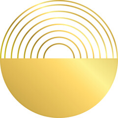 Poster - Luxury Golden Geometric Lines. ,Abstract Gold Frames and Patterns