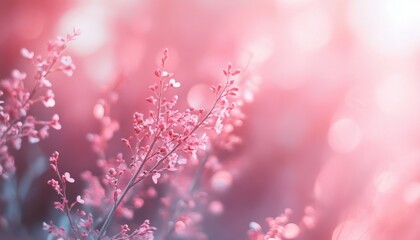 Aufkleber - Soft Pink Flowers in Sunlight: Delicate Blooms and Gentle Light