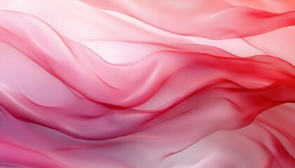 Poster - Abstract Draped Fabric Texture in Shades of Red and Pink