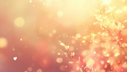 Poster - Soft Pink and Orange Blossoms Glowing in Sunlight Peaceful Spring Flowers Background