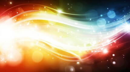 Poster - Vibrant Abstract Illustration with Dynamic Light Effects