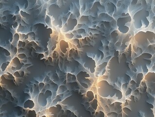 Poster - Abstract Gold and Grey Organic Texture with Glowing Points