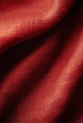 Poster - Textured Red Fabric with Subtle Light and Shadow, Perfect for Backgrounds, Fashion, Interior Design, and Textile Projects, Showcasing Unique Weave Patterns