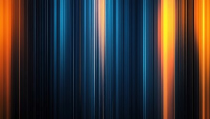 Poster - Vibrant Abstract Vertical Stripes in Shades of Blue and Orange Creating a Dynamic and Energetic Background for Creative Projects