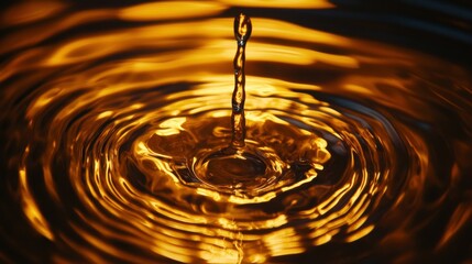 Poster - Macro Shot of Distorted Light on Glass Surface