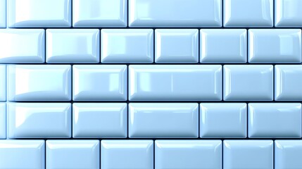 Poster - Smooth Blue Rectangular Tile Wall Pattern Background