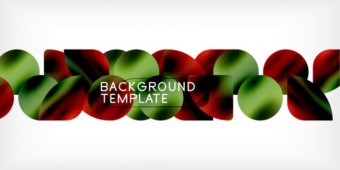 Poster - Color geometric shapes background shadow circles