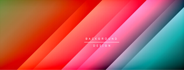 Poster - Dynamic shadow lines with gradient colors geometric background