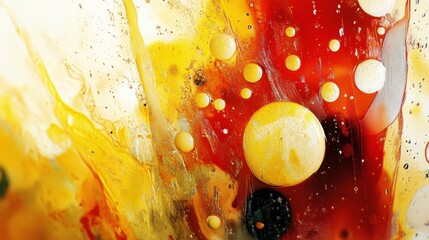 Poster - Vibrant Watercolor Blends with Macro Details