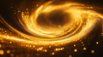 Poster - A luminous gold rope of light curving into a dynamic spiral, emitting soft golden glows
