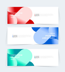 Wall Mural - geometric banner design with vector presentation template.