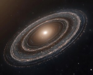 ring galaxy in space's dark expanse