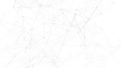 Poster - line connect network animation on white background. Line technology data connection and business background	