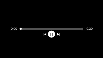 Black screen with white pause control bar, mimicking a paused video. Good for media concepts or tutorials.
