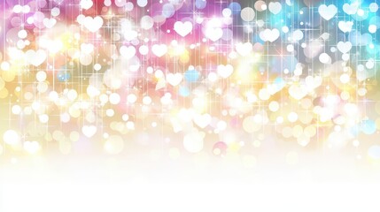 Poster - Colorful background with various hearts in different sizes and colors for a vibrant design or decoration