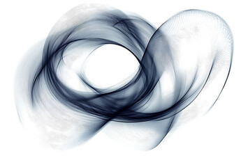 Wall Mural - harmonious patterns swirling in an abstract shape isolated on a white and transparent background, ge