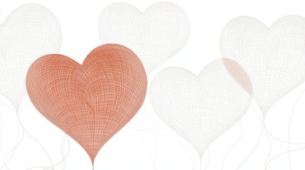Poster - Heart shaped balloon with string floating against a bright blue sky background