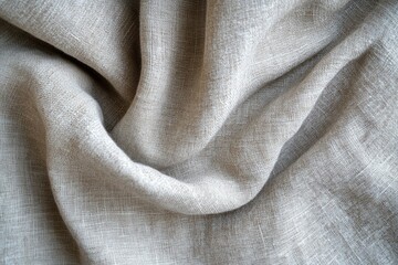 Poster - Light grey linen texture backdrop, subtle tones for vintage aesthetics, perfect for sophisticated design projects, interior decor accents, and artistic inspiration sources