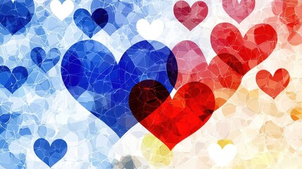 Aufkleber - Colorful heart shape created with various vibrant colors on a white background