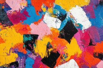 Poster - Vibrant abstract expressionism designs perfect for contemporary home decor and artistic interiors enthusiasts