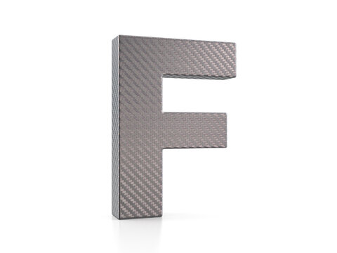 Holographic foil letter F