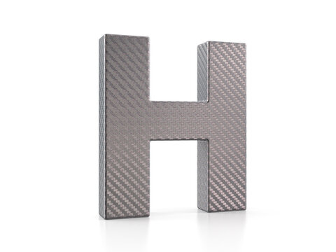 Holographic foil letter H