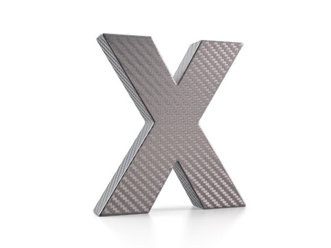 Holographic foil letter X