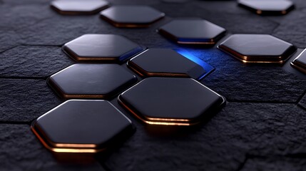 Poster - Abstract Hexagon Grid Pattern Design