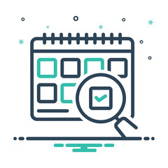 Wall Mural - mix icon for save the date