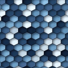 Poster - Seamless minimalist geometric pattern digital art hexagons modern design abstract digital space aesthetic appeal