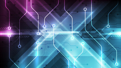 Poster - abstract technology background. circuit board, high computer technology. vector illustration