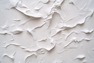 Leinwandbilder - A detailed close-up of a grey paintbrush stroke reveals bristle textures against a textured off-white canvas, providing an artistic background for design use