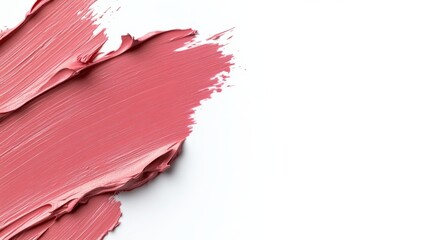 Aufkleber - A bold pink paint stroke displays textured edges against a white background, offering ample copy space for creative design and artistic endeavors