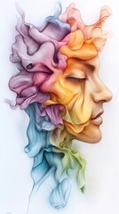 Poster - a vivid time-lapse fusion of a street artist creating a mural, paint gradually filling the canvas, l