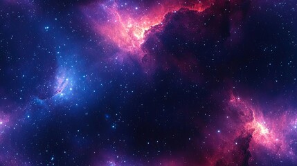 Wall Mural - A vibrant space scene featuring nebulas and countless shining stars