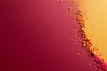 Poster - Warm shades of red, orange, and yellow paint splatters create a vibrant autumn look, evoking the beauty of falling leaves on a blank canvas