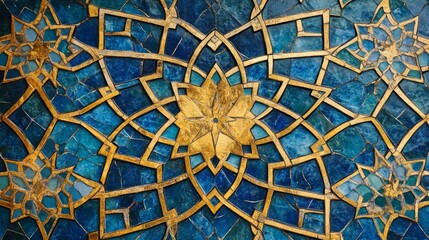 Poster - Creating bold islamic geometric patterns art studio digital artwork contemporary space artistic perspective a bold islamic geometric design